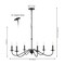 Jonathan Y Wicklow 34.75" 6-Light Bohemian Farmhouse Iron LED Chandelier, Black JYL7559B - alternate 6