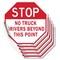Signmission Stop No Truck Drivers Beyond This P, 4 inch X 4 inch, Vinyl Decal, 5PK OC-D-5PACK-4-266 - alternate 1