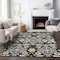 Homeroots 10' X 14' Black Gray And Brown Oriental Washable Indoor Outdoor Area Rug 597667 - alternate 5