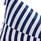 Homeroots 35" Navy Blue And White Fabric Striped Bean Bag Cover 546271 - alternate 7