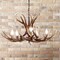 Jonathan Y Eldora 30" 5-Light Rustic Farmhouse Adjustable Resin Antler LED Chandelier, Brown JYL6300A - alternate 7