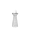 Homeroots 11" Black Distressed Lattice Metal And Glass Tabletop Pillar Candle Holder 608400 - alternate 1