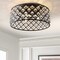 Jonathan Y Gabrielle 19" Metal/Crystal LED Flush Mount Ceiling Light, Oil Rubbed Bronze/Clear JYL9024A - alternate 6