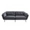 Homeroots 84" Gray Sofa With Black Legs 480916 - alternate 1