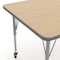 Flash Furniture Commercial Adjustable Height Rectangular Activity Table - Locking Casters-LT NAT XU-A3072-REC-LTNAT-T-P-CAS-GG - alternate 5