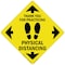 Signmission Thank You For Practicing Safe Distance Non-Slip Floor Graphic, 16in Vinyl, 16" x 16", 2-X-16-99975 FD-2-X-16-99975 - alternate 1