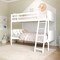 Flash Furniture Dallas Bunk Bed Twin Over Twin, Convertible Slatted Solid Wood Bunk Bed Frame w/Ladder, White MG-0900-31-TTB-WH-GG - alternate 4