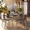 Flash Furniture Square Table Set, Aluminum, Glass, Metal, Plastic, Rattan, Clear TLH-073SQ-037BN4-GG - alternate 11