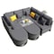 Homeroots Two Piece Outdoor Gray Wicker Sectional Seating Group with Gray Cushions 625678 - alternate 1