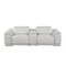Homeroots 93in Light Gray and Silver Italian Leather Power Reclining Loveseat With Storage 720574 - alternate 6