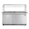 Koolmore 60 in. Commercial Refrigerated Prep Station with Sneeze Guard and Buffet Slide, 12 Pans with Covers KM-RBT-60CSFG - alternate 1
