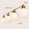 Jonathan Y Lydia 33.25" 4-Light Farmhouse Cottage Metal LED Vanity Light with Frosted Glass Shades, Brass Gold JYL7552B - alternate 3