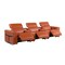 Homeroots 126" Camel Top Grain Leather Reclining Metal USB Sofa 720370 - alternate 1