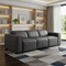 Homeroots 104" Dark Gray Top Grain Leather Reclining Metal USB Sofa 720439 - alternate 5