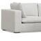 Homeroots 125" Gray Fabric Sofa With Ottoman With Brown Legs 641075 - alternate 4