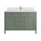 James Martin Vanities 48 in. Single Vanity, Smokey Celadon, w/Single Hole 3CM White Zeus Silestone Top & Backsplash 503-V48-SC-1WZ - alternate 1