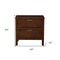 Homeroots 24" Brown Wood Two Drawer Nightstand 399270 - alternate 4