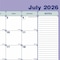 Blueline Academic 13-Month Desk Pad Calendar, 21.25 x 16, Black Headband, 13-Month (July to July): 2024-2025 CA181731 - alternate 2