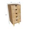 Homeroots 16" Natural Solid Wood Five Drawer Lingerie Chest 522811 - alternate 3