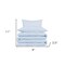 Homeroots Light Blue Queen Cotton Blend 1000 Thread Count Washable Duvet Cover Set 528107 - alternate 4