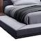 Homeroots Brown and Gray Wood Upholstered King Bed Frame 486208 - alternate 4