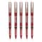 Pilot Precise V5 Rollerball Pen, Stick, Extra-Fine 0.5 mm, Red Ink, Red/Clear Barrel, 5PK 26012 - alternate 3