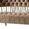 Homeroots 62in Beige And Gold Velvet Loveseat 489287 - alternate 3