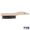 Gornell Brush Shoe Handle Scratch Brush - Wood Handle, Black Tempered Wire 164 - alternate 1