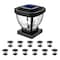 Home Zone Security Decorative LED Solar Post Cap Lights for 3.5'' x 3.5'' Posts, Black, 12PK ELI1582V - alternate 1