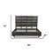 Homeroots Dark Brown Slat Back Solid Wood King Bed Frame 660001 - alternate 1