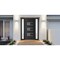 Vdomdoors Front Exterior Prehung Metal-Plastic Door, Manux 8933 Matte Black, 2 Side Sidelite Transoms, Office MANUX8933EXD-BLK-W14+36+14xH80-RH - alternate 1