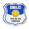 Signmission Smile You're On Camera Shield Sign Smile, 12 inch X 12 inch, Vinyl Decal, 2PK SHI-D-2PACK-12-463 - alternate 1