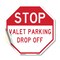 Signmission Stop Valet Parking Drop Off, 10 Inch X 10 Inch, Vinyl Decal OC-D-10-282 - alternate 1