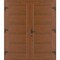 Vdomdoors Front Exterior Prehung Metal-Plastic Double Doors / MANUX 8111 Walnut / Office Commercial and Resid MANUX8111DEXD-WLN-LH-W72xH80 - alternate 1