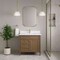 James Martin Vanities Brittany 36" Sgl Vanity, Pecan w/ Sgl Hole 3 CM White Zeus Silestone Top and Matching Backsplash 655-V36-PCN-1WZ - alternate 4