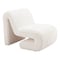 Homeroots 26" White Corduroy And Upholstered Lounge Chair 556455 - alternate 5