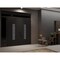 Vdomdoors Front Exterior Prehung Aluminum Double Doors Ronex1477 Black Enamel Top Transom Mirrored Clear RONEX1477DEXD-BLK-W72+16xH96+12-LH-I - alternate 3