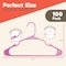 Campior Premium Pink Clothes Hangers, Slim, Durable, with Shoulder Grooves for Coats and Laundry, 100PK CMPPLH100PK - alternate 4