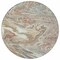 Homeroots 8' Beige Pink And Blue Round Abstract Washable Indoor Outdoor Area Rug 602613 - alternate 6