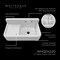 Whitehaus Collection Heritage Front Apron Single Bowl Fireclay Sink with Integral Drainboard and High Backsplash WHQD4220-WHITE - alternate 4