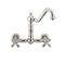 Whitehaus Collection Vintage III Plus Wall Mount Faucet with a  Long Traditional Swivel Spout, and Solid Brass Side Spray WHKWCR3-9402-NT-PN - alternate 3
