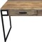 Homeroots 60" Natural and Black Solid Wood Writing Desk With Two Drawers 489179 - alternate 5