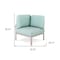 Homeroots 31" Sea Green Heavy Duty Plastic Outdoor Modular with Sea Green Cushion 565278 - alternate 3
