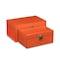 Homeroots Set of Two Orange Wood And Fabric Box With Lid, 2PK 489393 - alternate 4