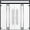 Vdomdoors Metal Double Doors Deux 1717 Gray Graphite Frosted Glass Top Transom Entry Modern Painted (W72xH80+ DEUX1717DEXD-GRE-W72xH80+12-RH-I - alternate 2