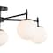 Vaxcel Armitage 32-in W Matte Black Semi Flush Mount Ceiling Light Fixture White Glass Globe Shade C0297 - alternate 3