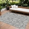 Homeroots 9' X 12' Gray And Charcoal Abstract Washable Indoor Outdoor Area Rug 602507 - alternate 1