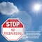 Signmission Stop No Trespassing, 6 Inch X 6 Inch, Plastic Sign OC-P-6-265 - alternate 3