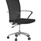 Mayline Fabric Task Chair, 18-1/2" to 22-1/4", Integrated Arms, Black TSH3BB - alternate 1