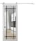 Sartodoors Sturdy Barn Door Clear Tempered Glass, Lucia 2266 White Silk and Aluminum Strips, 6.6FT Silver Rai LUCIA2266BD-S-WS-24 x 96 - alternate 1